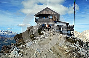 Mountain chalet on Nuvolau summit