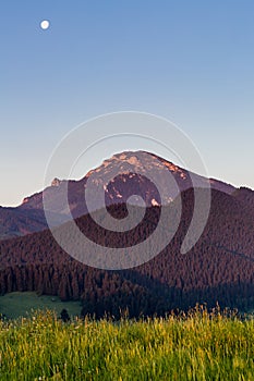 Mountain Choc at sunrise near Dolny Kubin, Slovakia