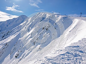 Mountain Chopok on ski resort Jasna in Low Tatras