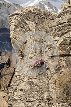 Mountain climber in Alps