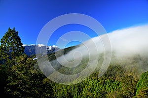 Mountain cloud landscape