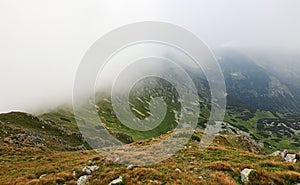 Mountain in clouds, Low Tatras