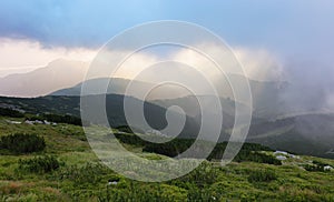 Mountain in clouds, Low Tatras