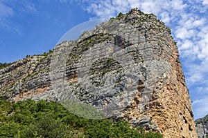 Mountain in Clue de Barles. canyon  of Bes river near Digne les bains