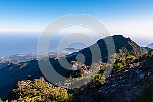 Ruivo - Mountain cottage Casa de Abrigo along scenic hiking trail to peak mount Pico Ruivo, Madeira island, Portugal, Europe photo