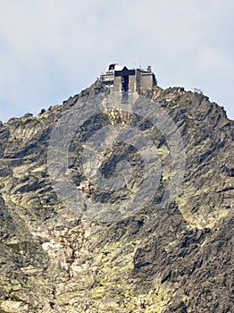 Horská chata, Lomnický štít, Vysoké Tatry, Slovensko, Evropa