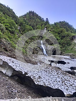 Mountain cover with ice