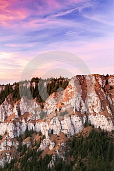 Mountain crest with spectacular sky