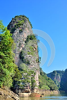 Mountain of Danxia landform in Taining, Fujian, China