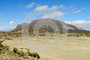 Mountain in desert