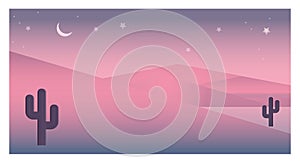 Mountain desert panoramic landscape vector