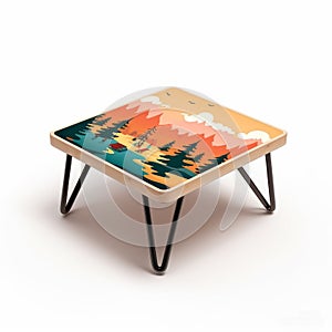 Mountain Design Coffee Table For Camping