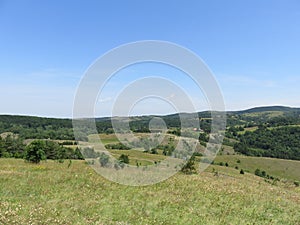 Mountain Divcibare Serbia summer landescape green slopes and elevations