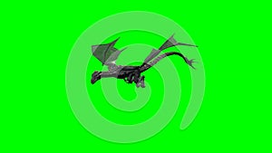 mountain dragon flying - 2 different versions 1 - green screen