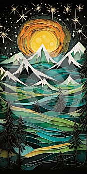 Mountain Dreams: A Vivanco-inspired Paper Cut-out Landscape With Poignant Symbolism