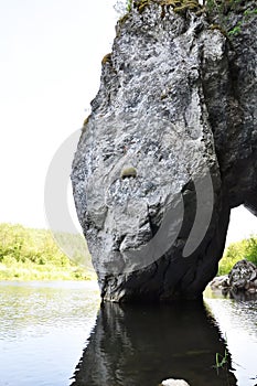 Mountain ` Drinking horse`. Olenyi Ruchy is a natural park in the Sverdlovsk Region on the territory of the Nizhneserginsky Munici