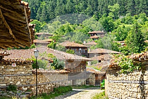 Stone village in the Balkan mountains of Bulgaria