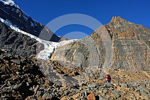 Mountain edith and glacier