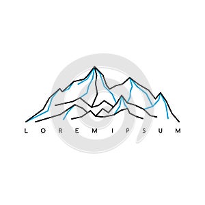 Mountain Everest outdoor adventure insignia Climbing trekking hiking mountaineering and other extreme activities logo
