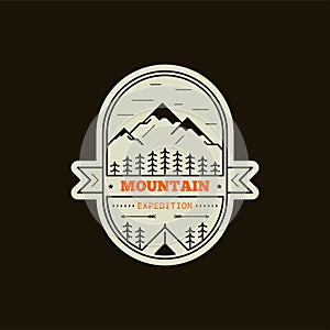 Mountain expedition logo