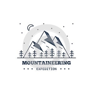 Mountain expedition logo