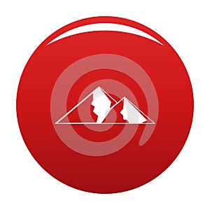 Mountain for extremal icon vector red