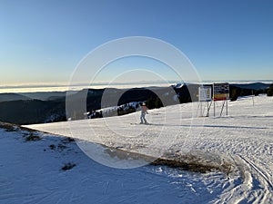 Mountain Feldberg in germany in winter time