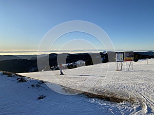 Mountain Feldberg in germany in winter time