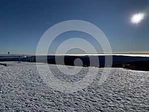 Mountain Feldberg in germany in winter time