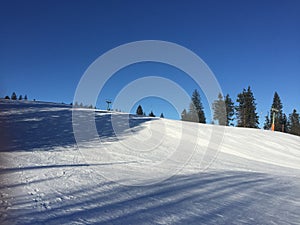 Mountain Feldberg in germany in winter time