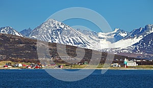 Mountain and fjord in Norway - Senja