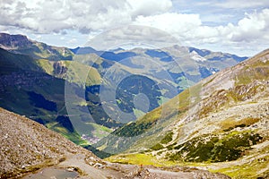 Mountain and forest landscape in Tirol. Austria, region of Hintertux