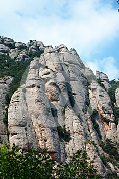 Mountain formations in Montserrat