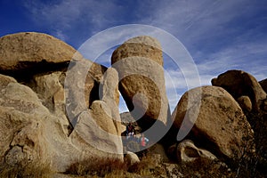 Mountain formed by huge granite rocks