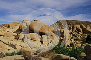 Mountain formed by huge rocks