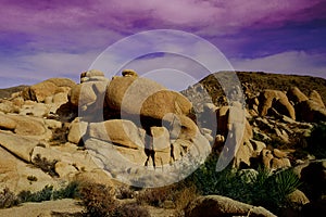 Mountain formed by huge rocks