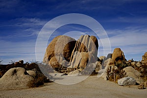 Mountain formed by huge rocks