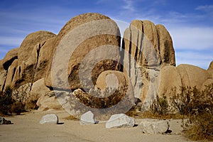 Mountain formed by huge rocks