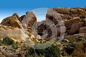 Mountain formed by huge rocks