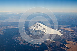 Mountain Fuji bird's eye view, Japan