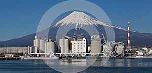 Mountain Fuji and Japan industry zone