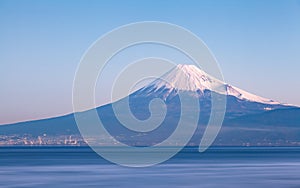 Mountain Fuji and sea from Izu city Shizuoka