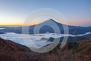 Mountain Fuji and sea of mist