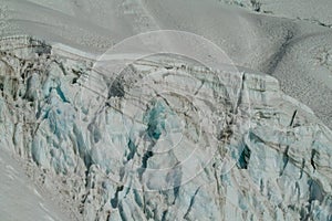 Mountain glacier and avalanche landscape