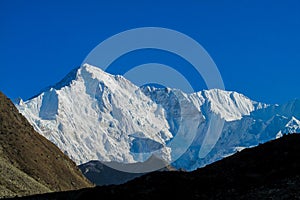 Mountain glacier huge seracs