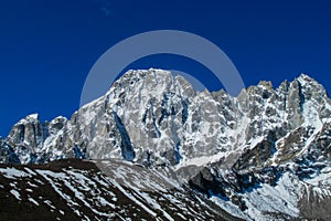 Mountain glacier huge seracs