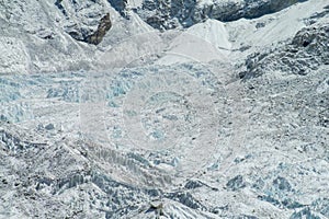 Mountain glacier huge seracs