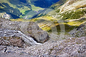 Mountain and glacier landscape in Tirol. Austria, region of Hintertux.