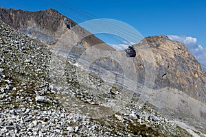 Mountain and glacier landscape in Tirol. Austria, region of Hintertux.