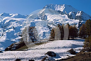 Mountain and Glacier of Mont Pourri